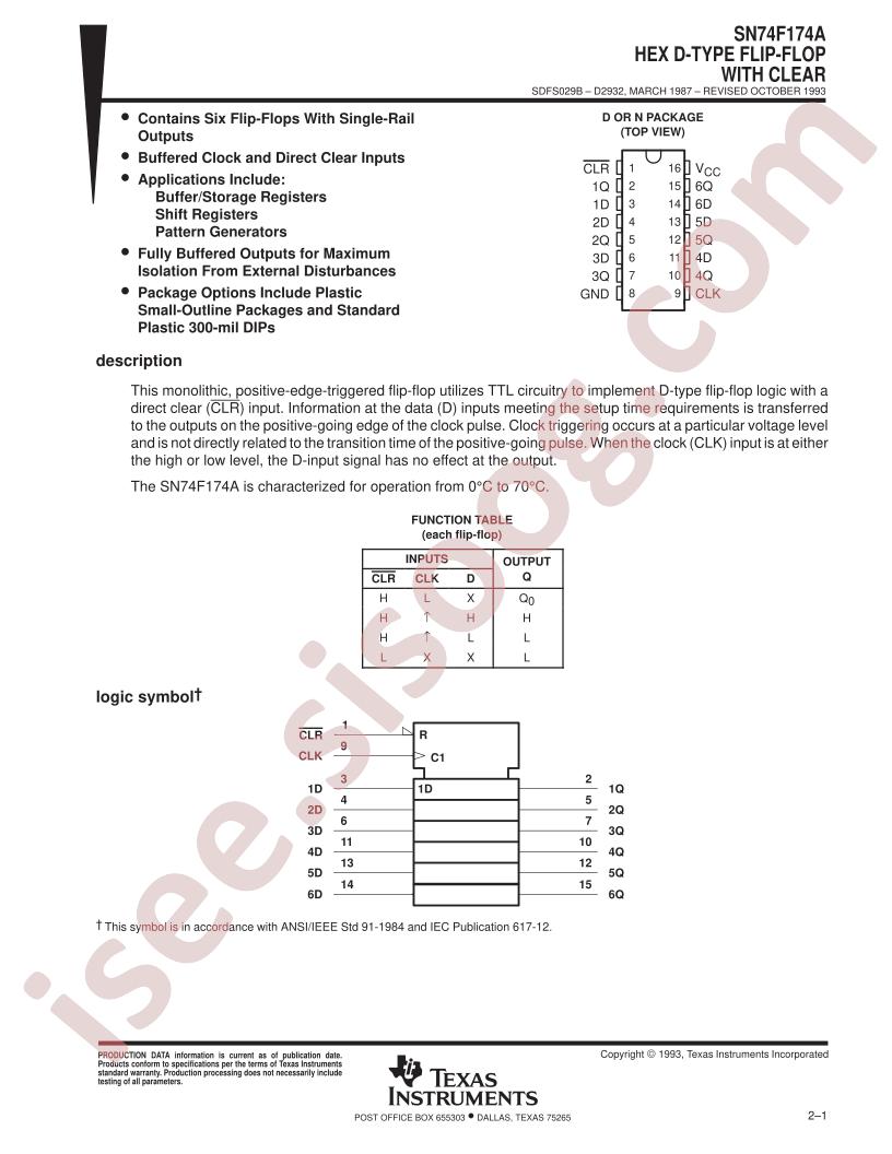 SN74F174A