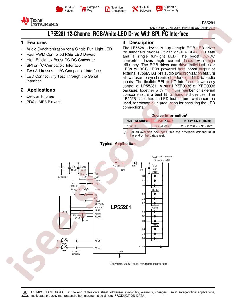 LP55281 Datasheet