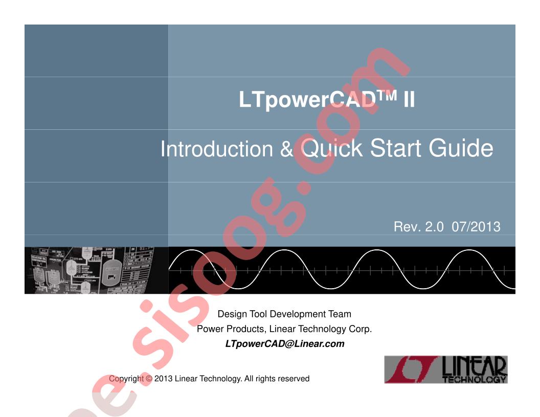 LTpowerCAD II Quick Start Guide
