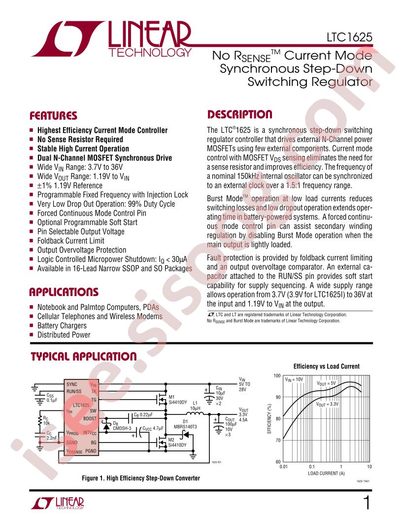 LTC1625 Datasheet