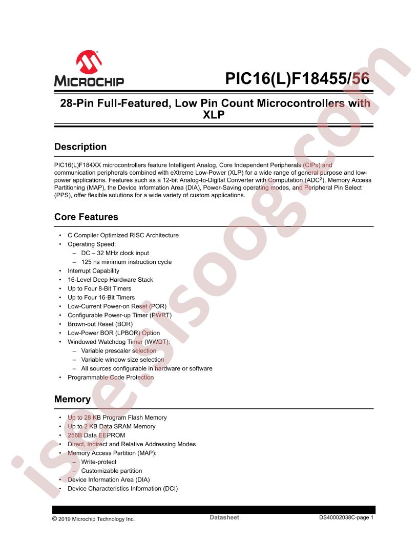 PIC16(L)F18455/56 Datasheet