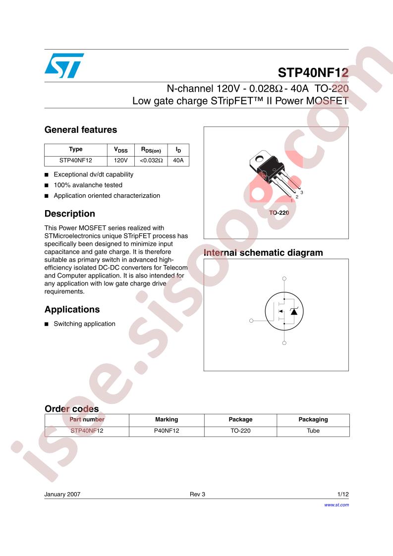 STP40NF12