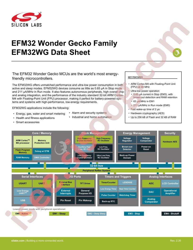 EFM32WG Datasheet