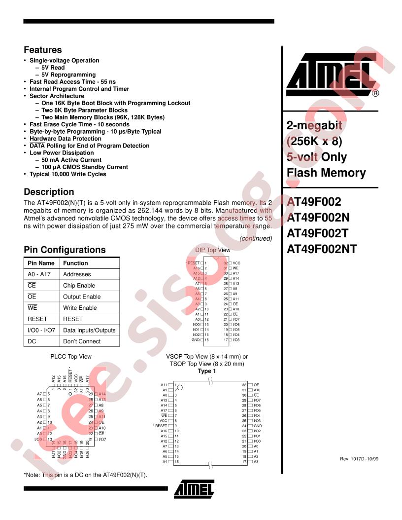 AT49F002(N,T,NT)