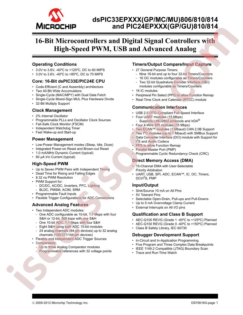 dsPIC(33,24)EPzzz(MU,GU)8xx Datasheet