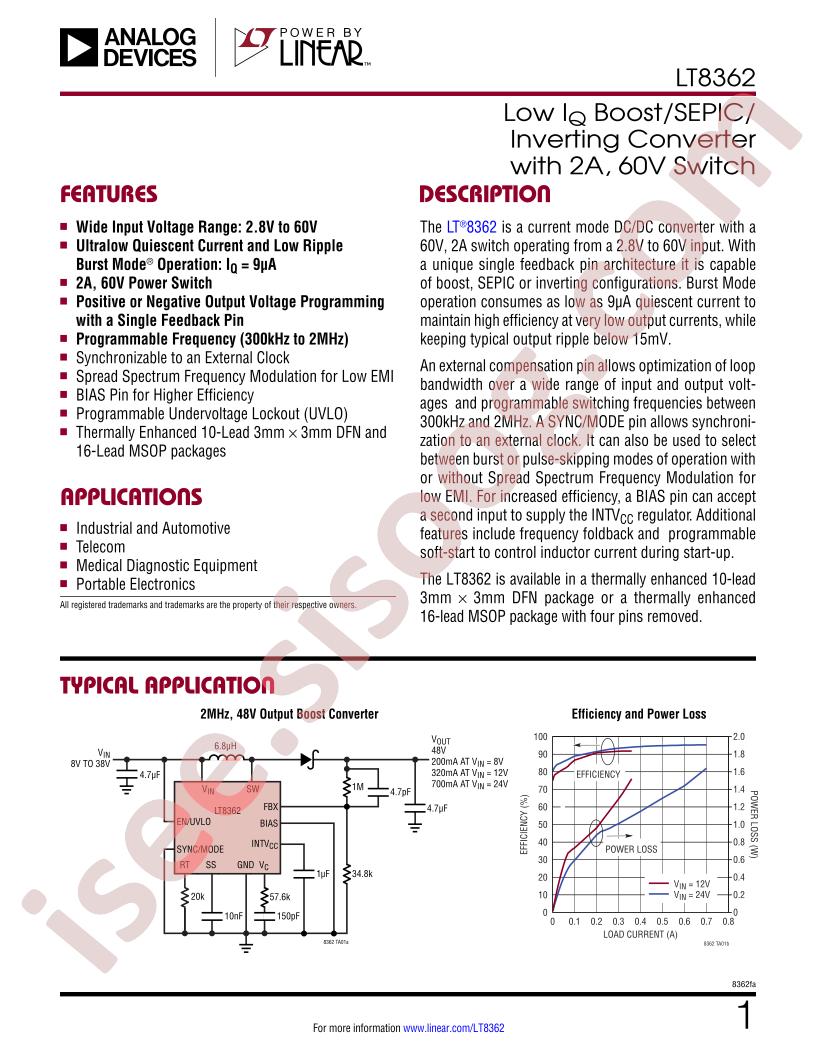 LT8362 Datasheet