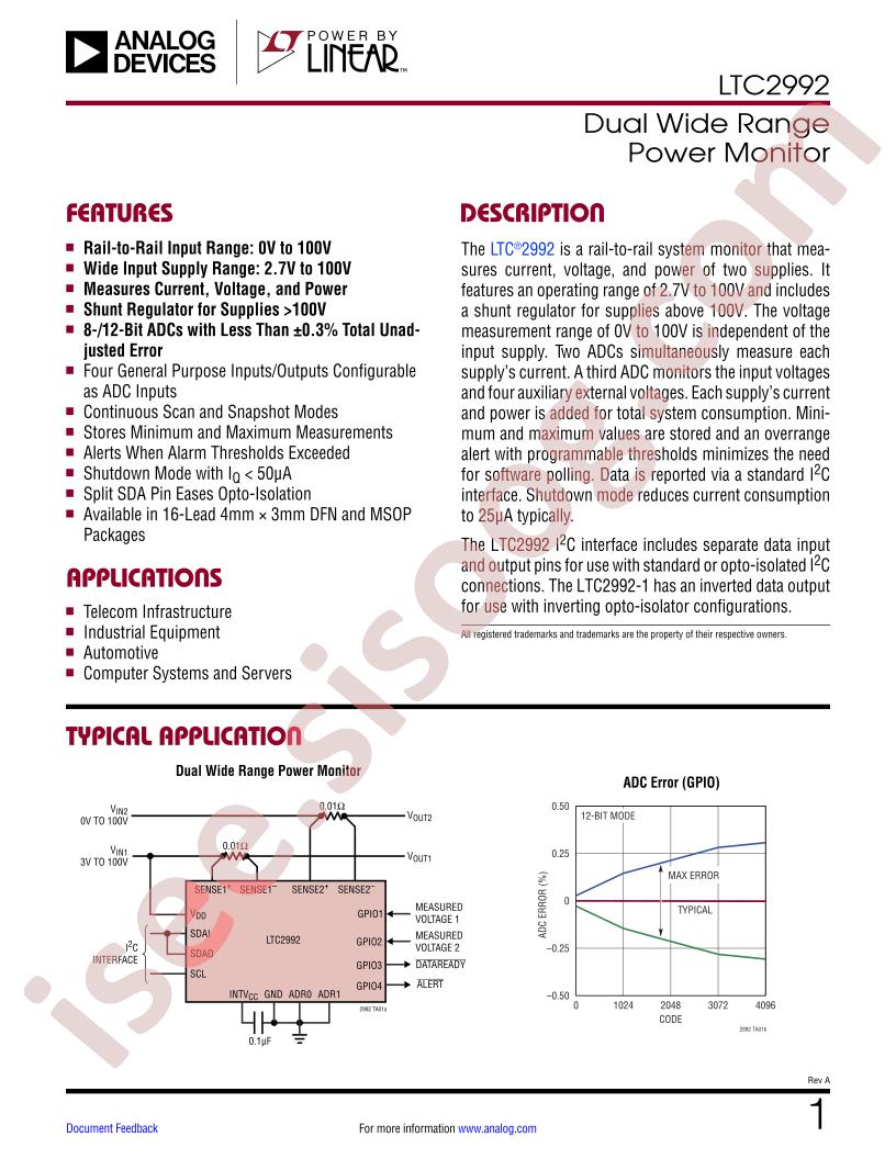 LTC2992 Datasheet