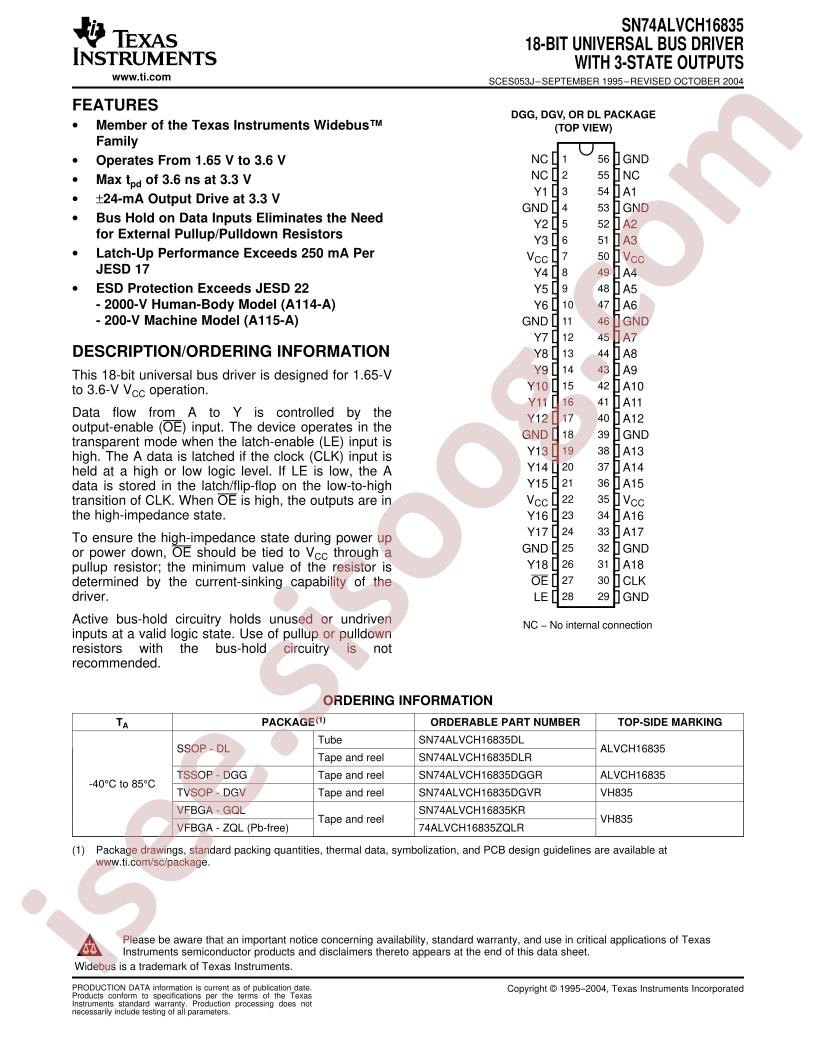 SN74ALVCH16835