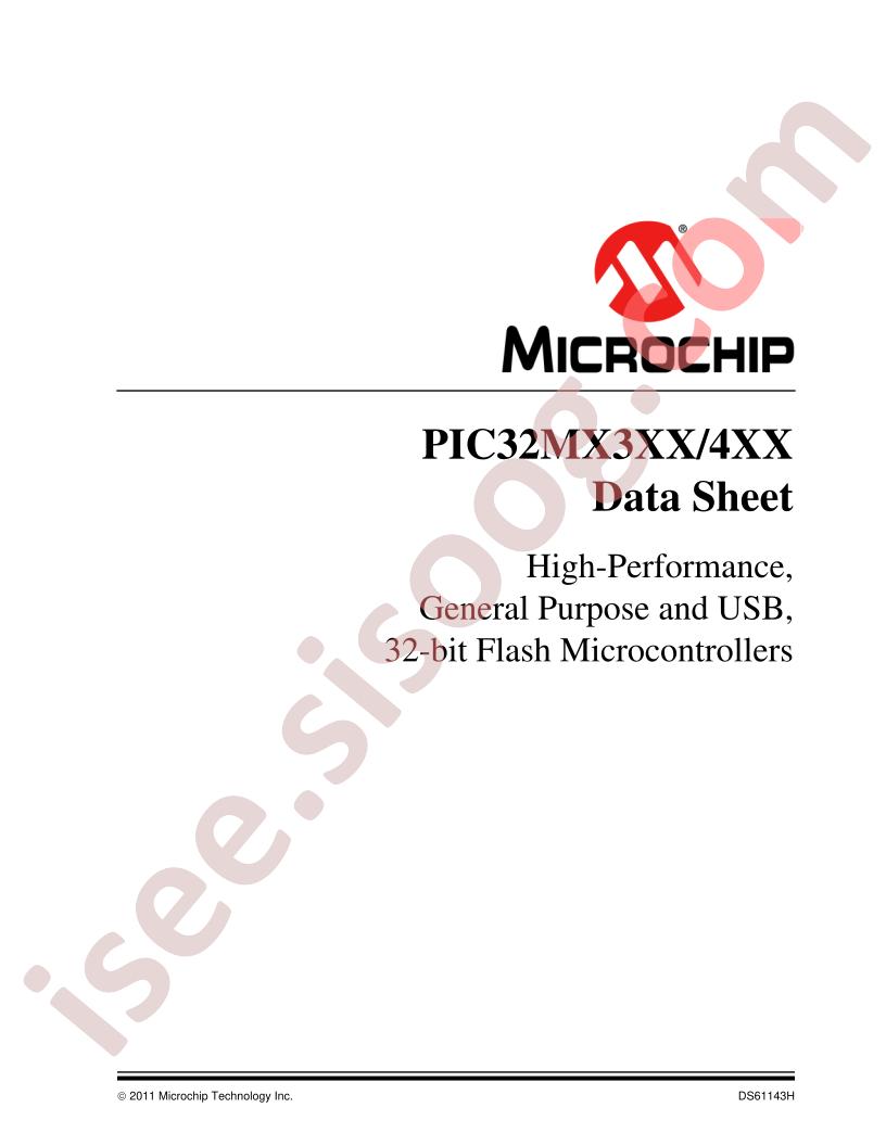 PIC32MX3xx,4xx Datasheet