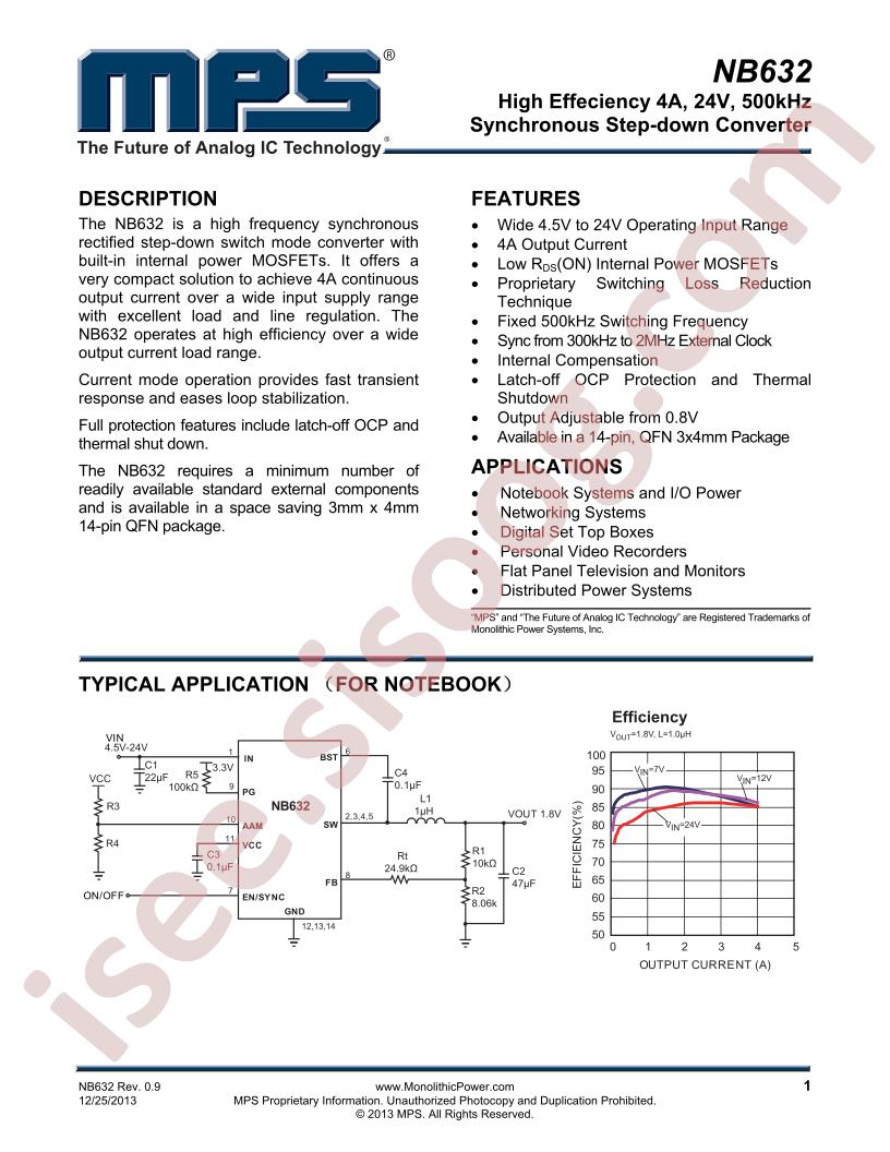 NB632 Datasheet