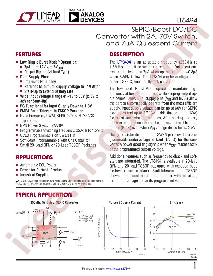 LT8494 Datasheet