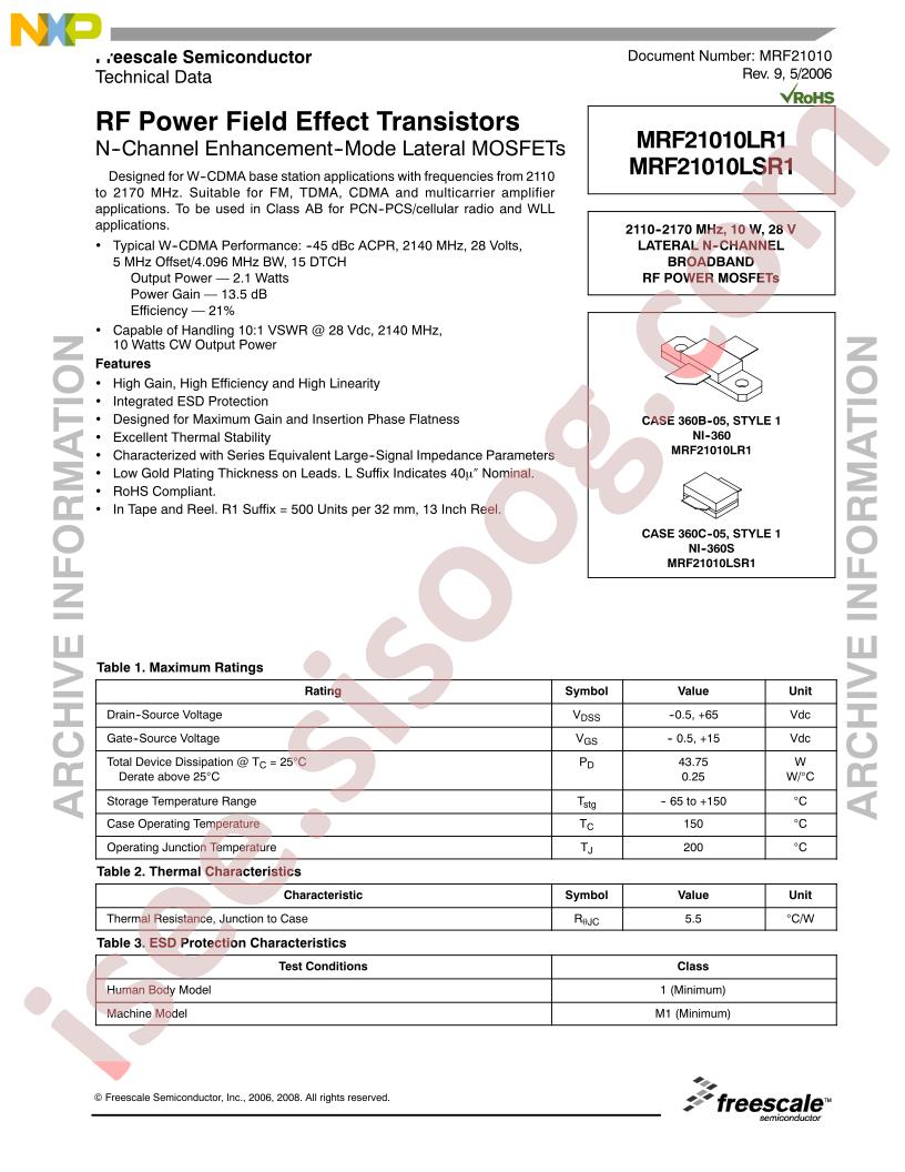 MRF21010 Series
