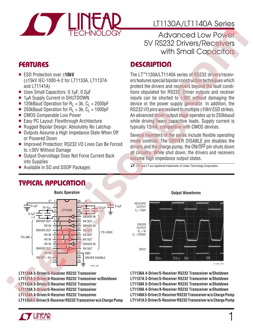 LT1130A/40A Series