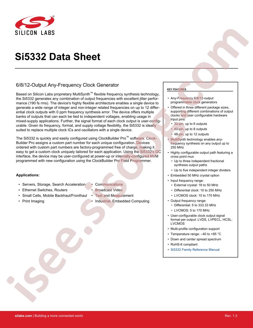 Si5332 Datasheet