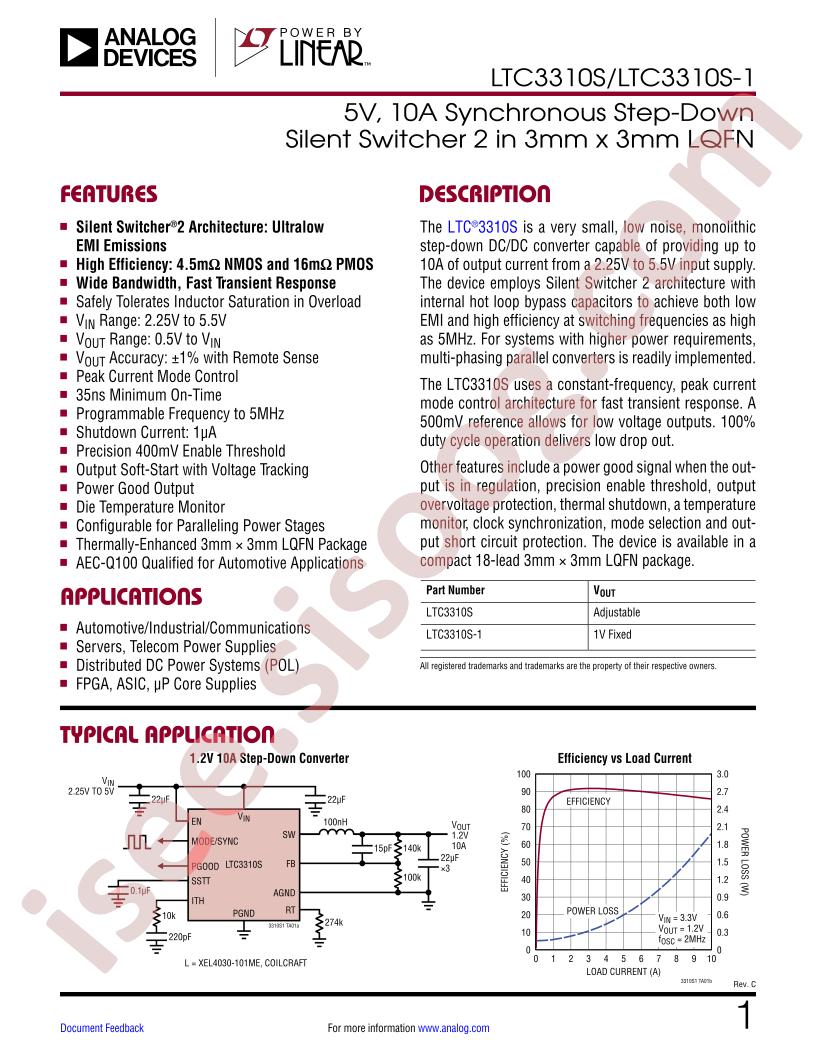 LTC3310S/S-1