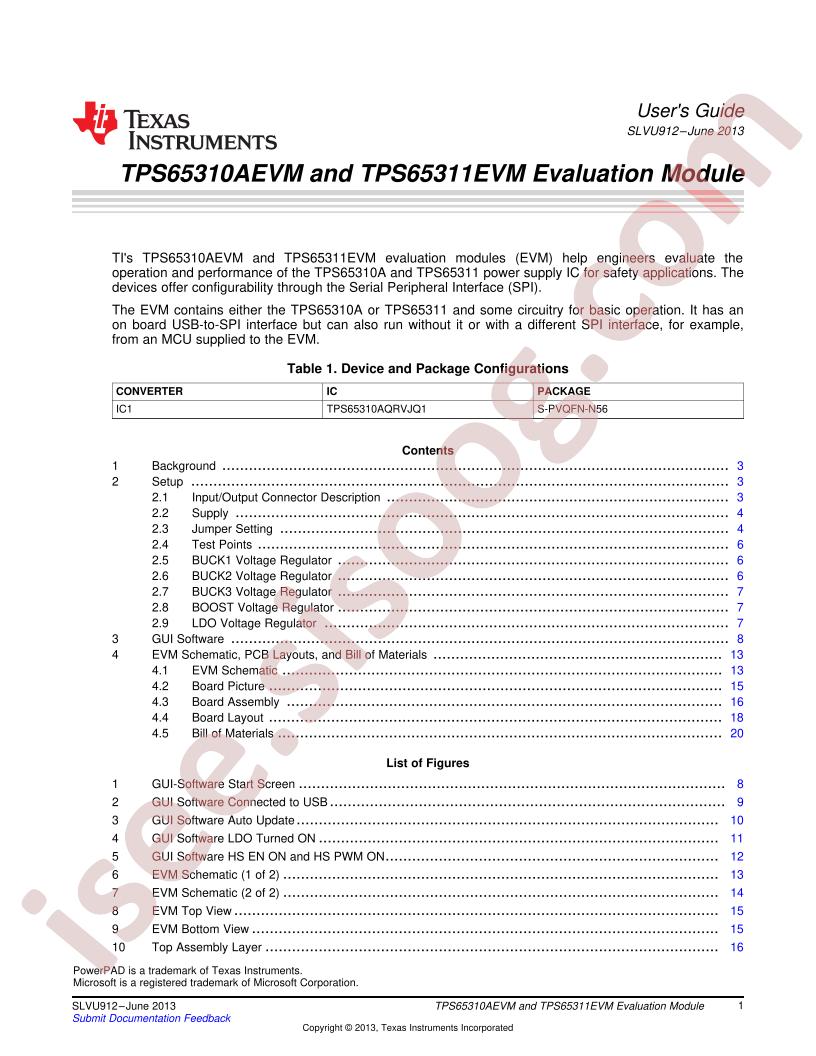 TPS65310A,11EVM User Guide