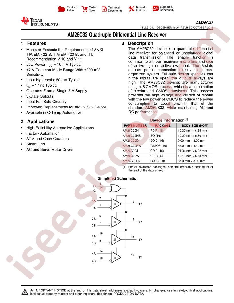 AM26C32 Datasheet