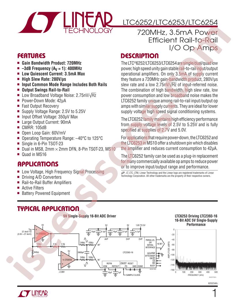 LTC6252 - 54 Datasheet