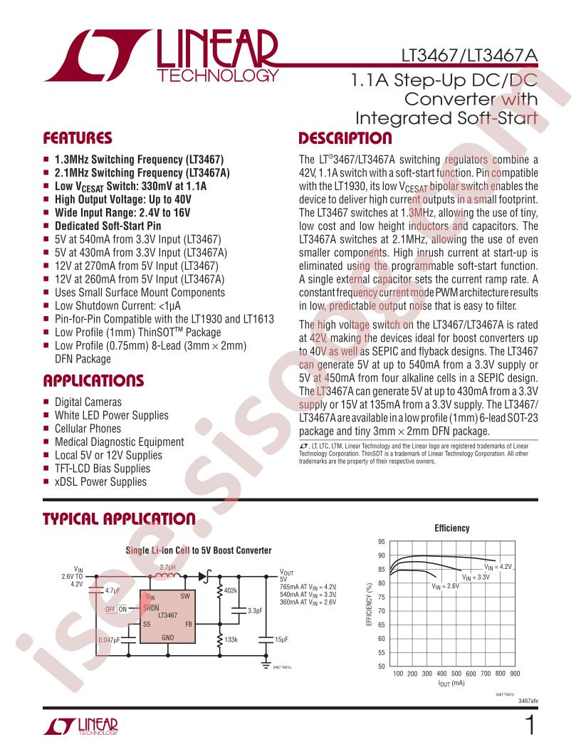 LT3467(A) Datasheet