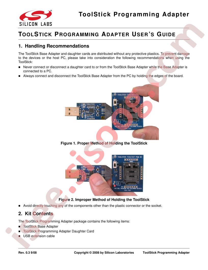 ToolStick Prog Adapter Guide
