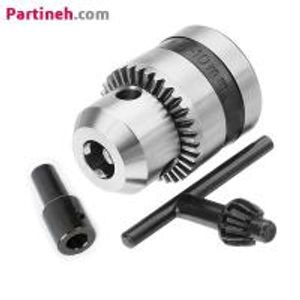 سه نظام مینیاتوری B12 به همراه تبدیل 8 و پیچ مغزی سایز ابزار 1.5 تا 10 میلیمتر