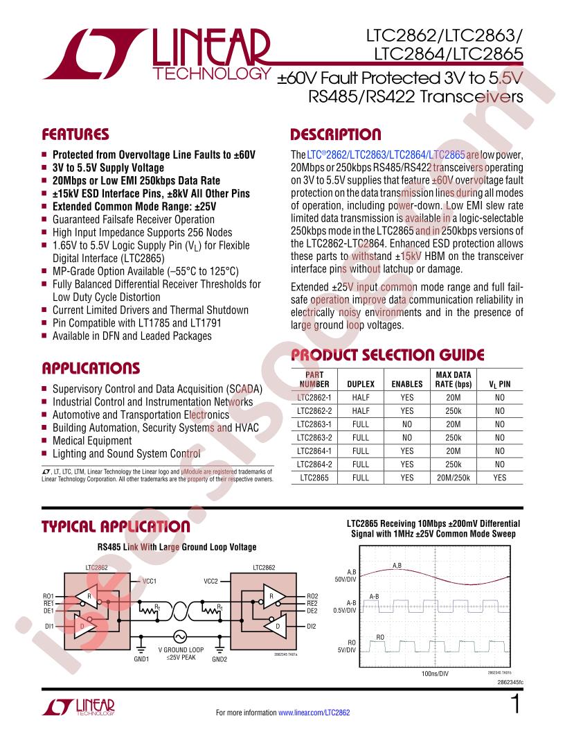 LTC2862 - 65 Datasheet