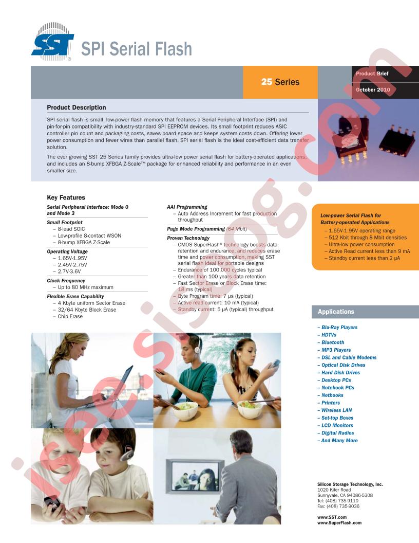 25 Series SPI Flash Brief