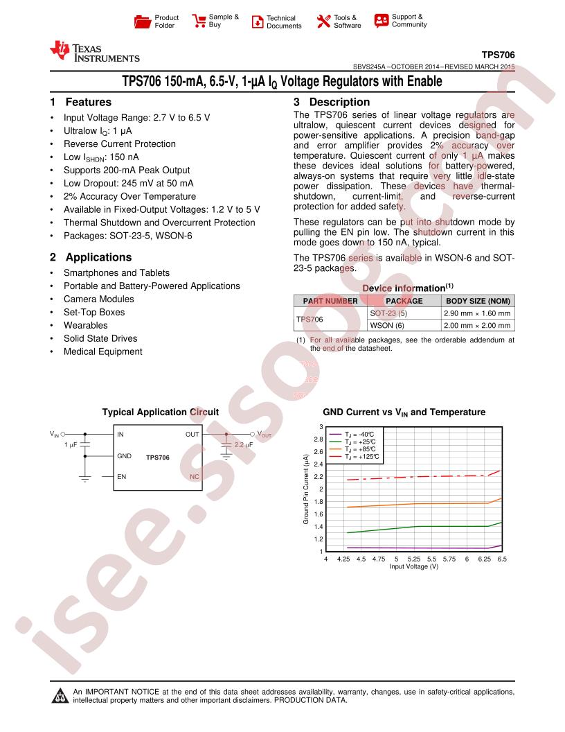 TPS706xx Datasheet