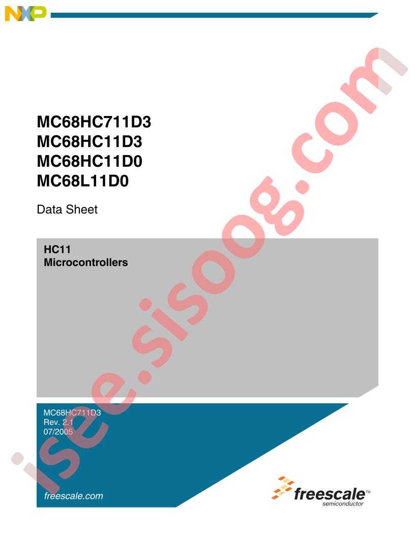 MC68HC11(711)Dx, MC68L11D0