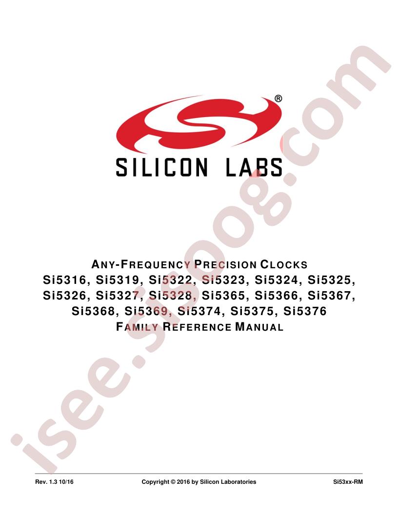 Si53xx-RM Family Ref Manual