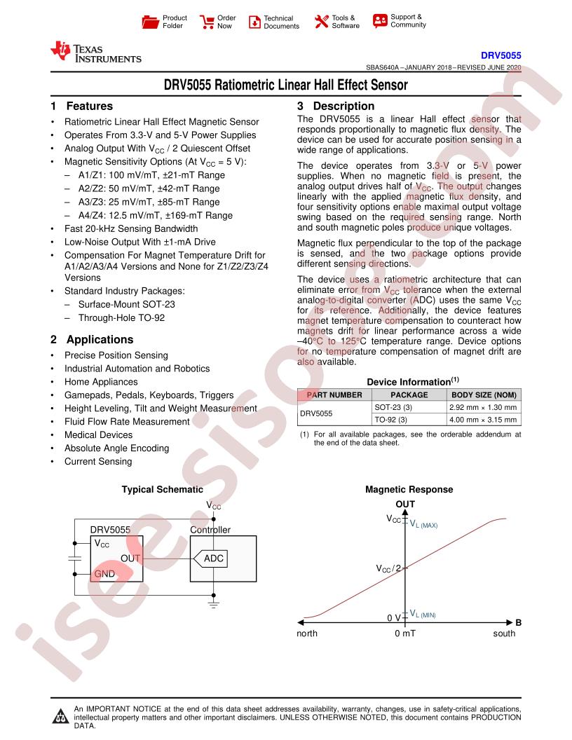 DRV5055 Datasheet