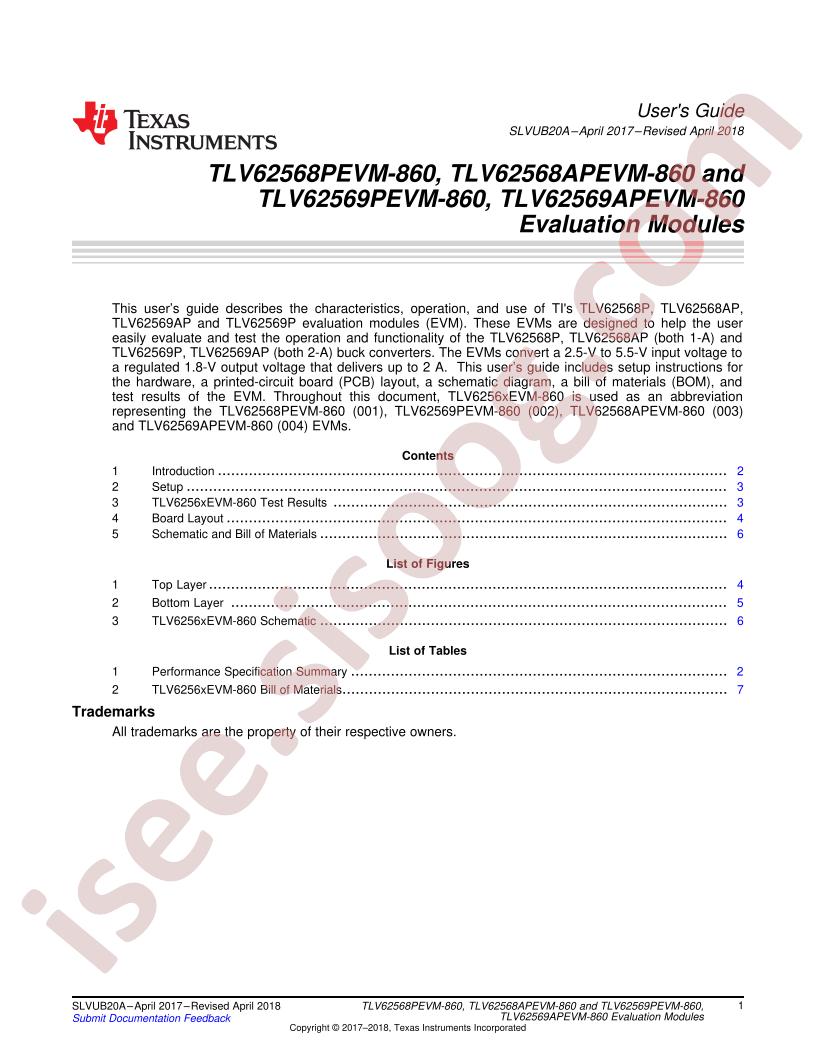 TLV6256xPEVM-860 User Guide