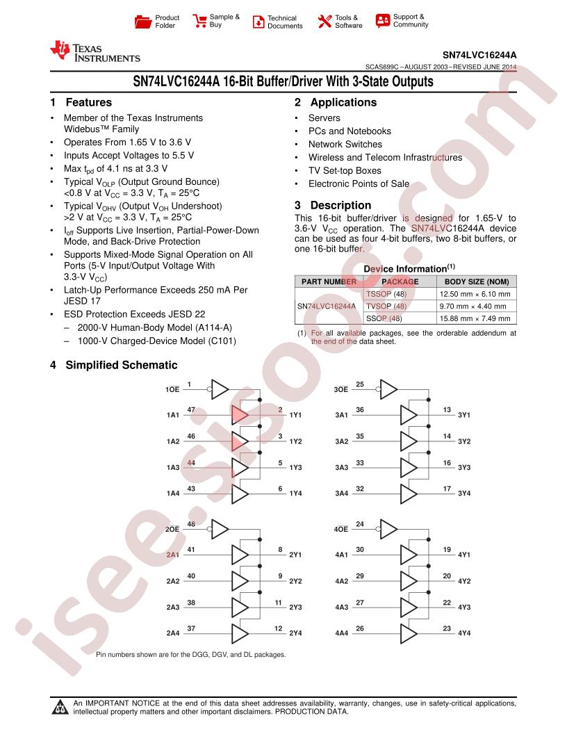 SN74LVC16244A