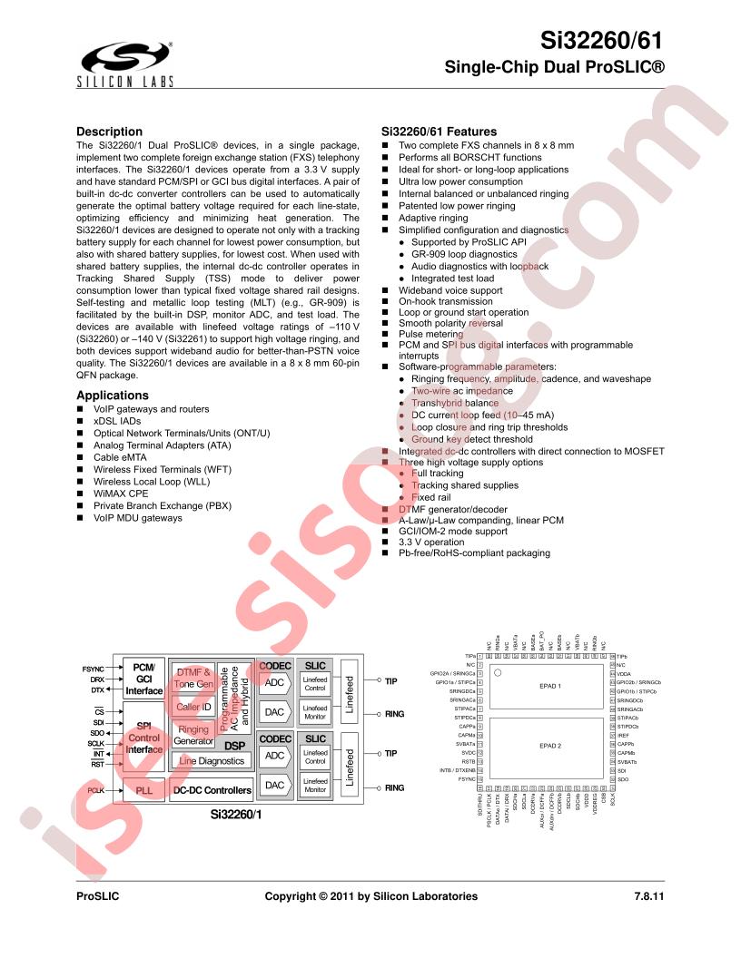 Si32260-61 Datashort