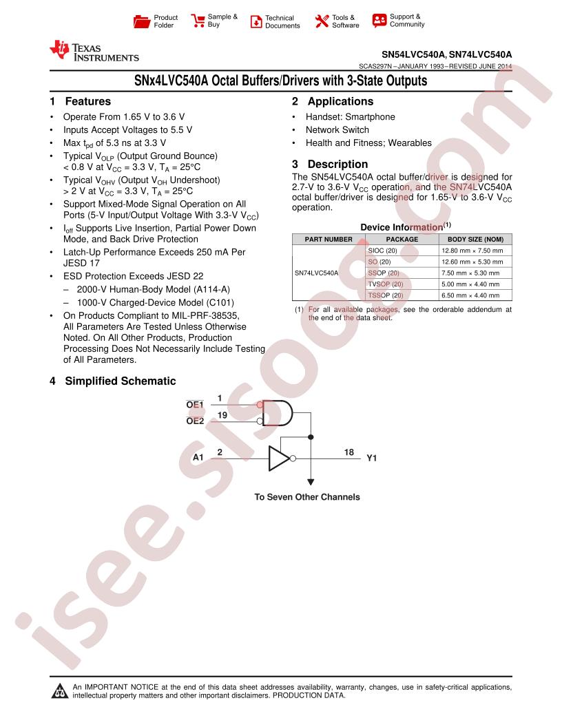 SN54LVC540A, SN74LVC540A