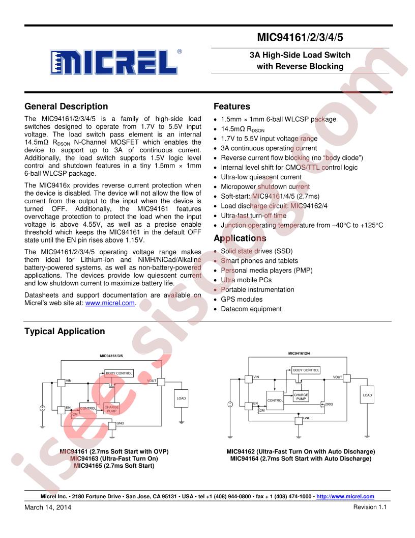 MIC94161-65 Datasheet