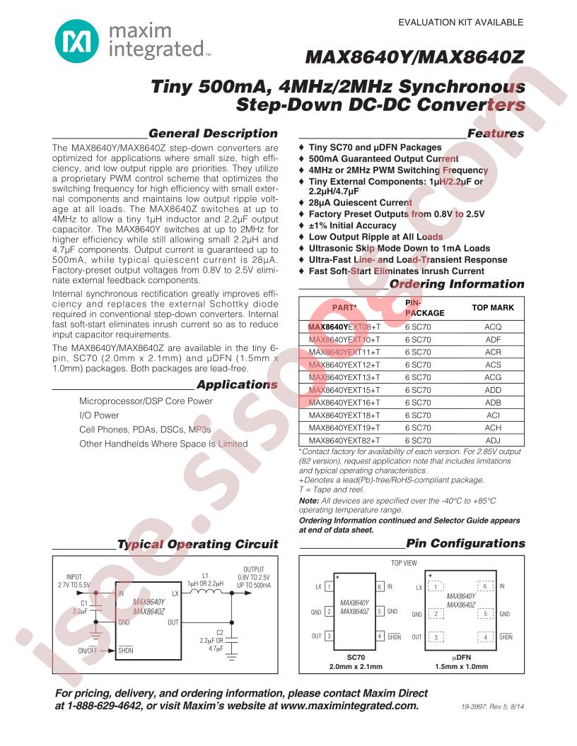 MAX8640Y/Z