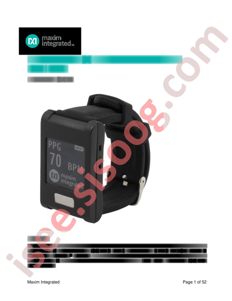 MAXREFDES101# Health Sensor Platform 2.0 Guide