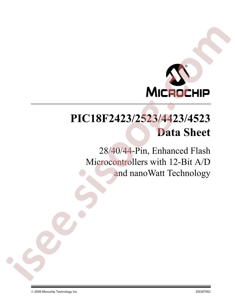 PIC18F2x23, 4x23 Datasheet