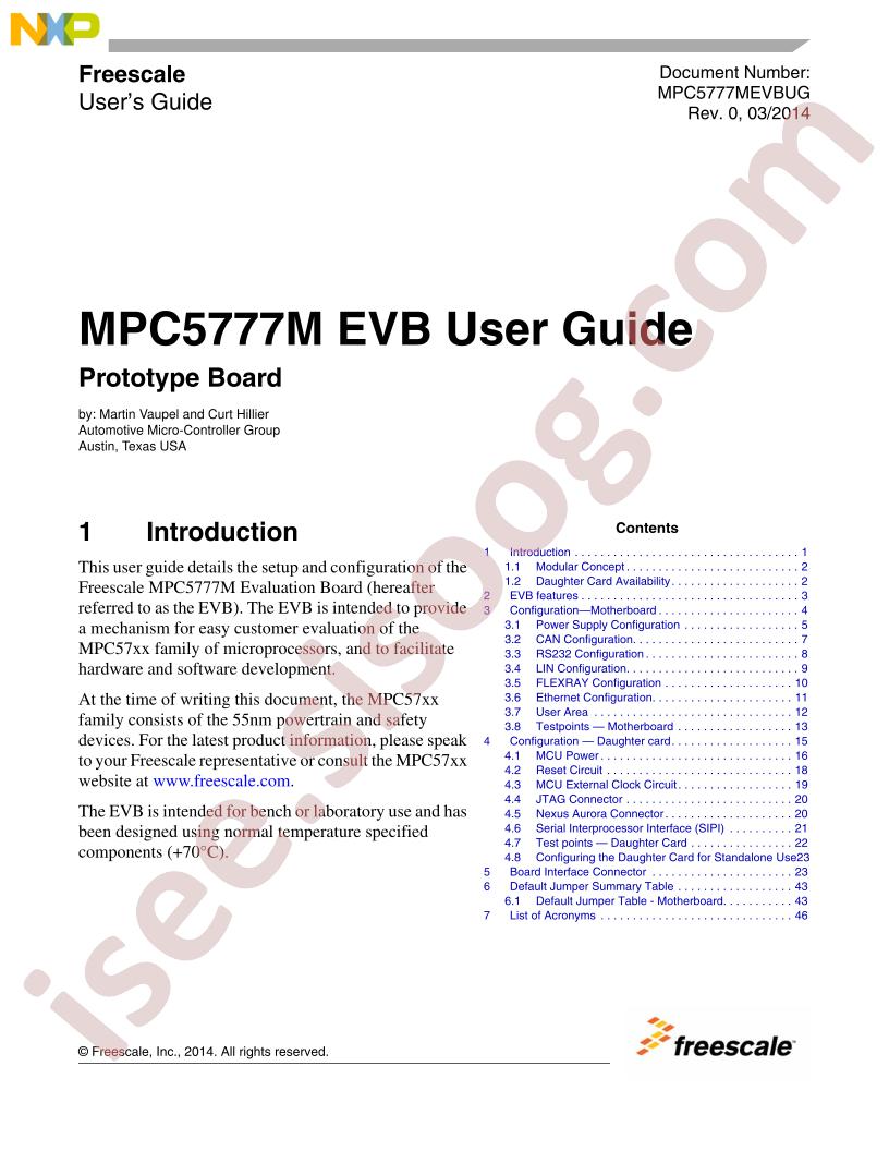MPC5777M EVB User Guide