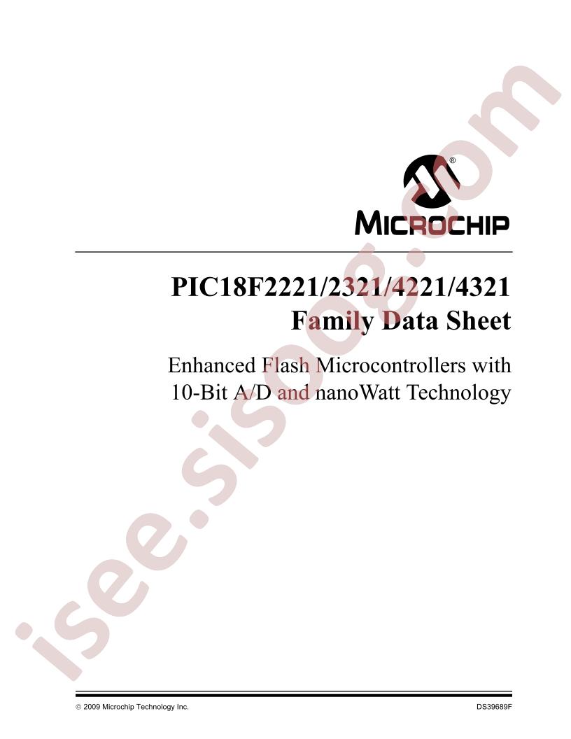 PIC18F2x21, 4x21 Data Sheet