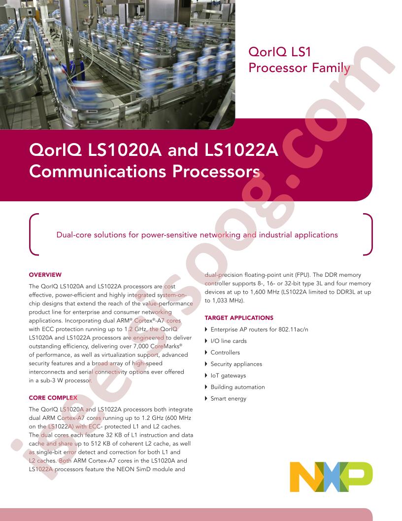 LS1020A, LS1022A Fact Sheet