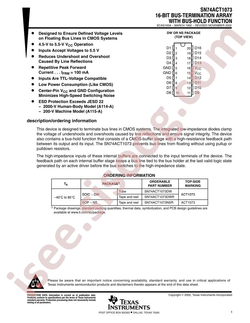 SN74ACT1073