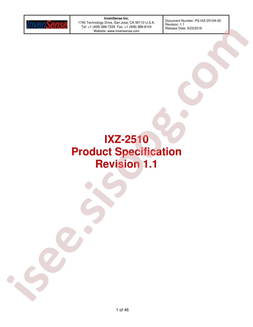 IXZ-2510 Datasheet