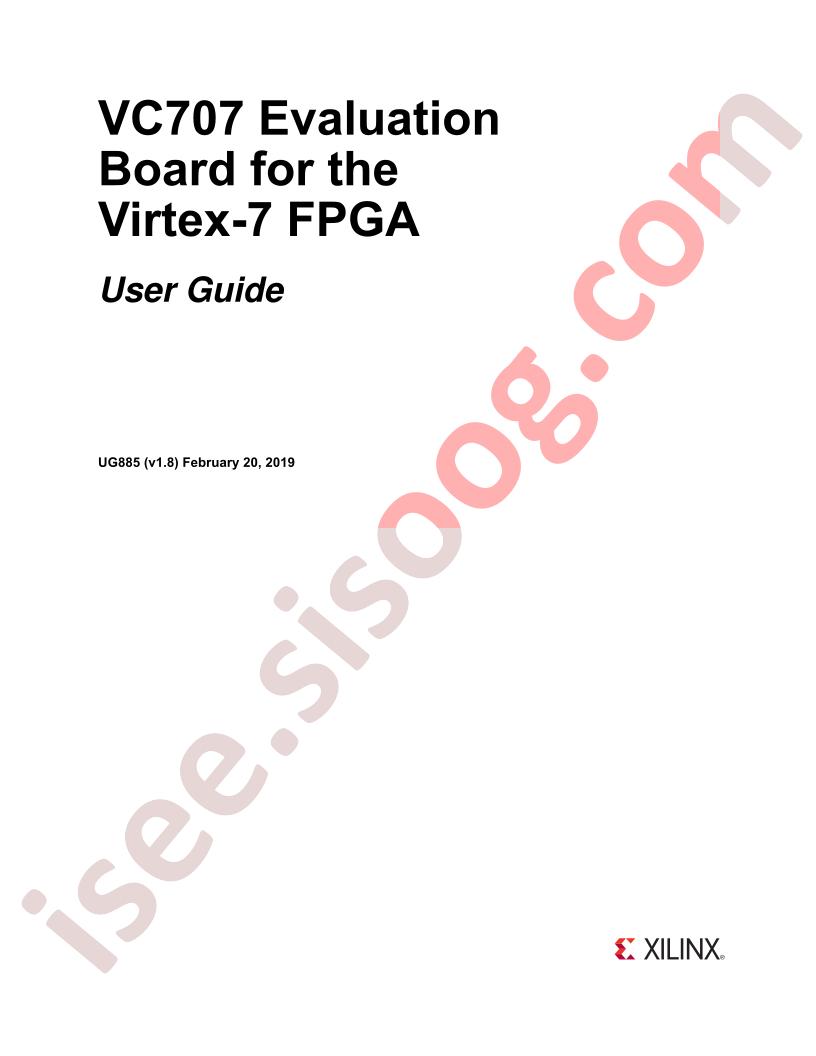 VC707 Eval Brd for the Virtex-7 User Guide