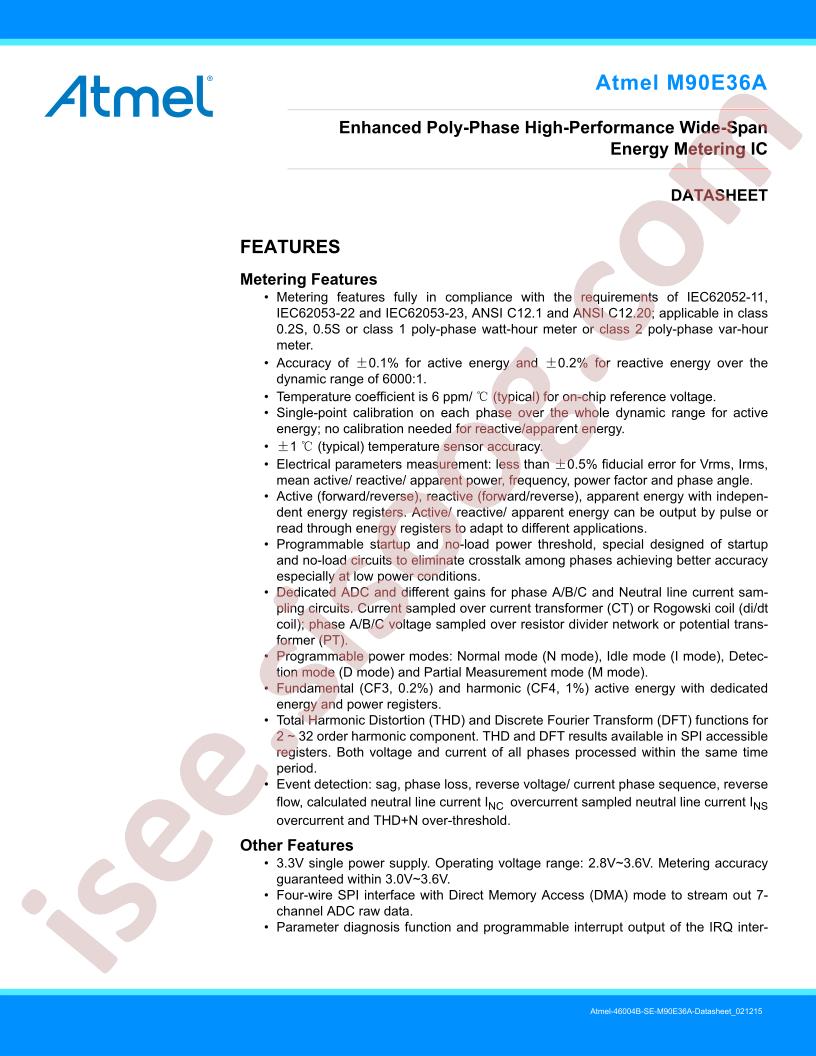 ATM90E36A DataSheet