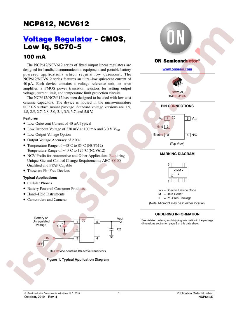 NCP612, NCV612