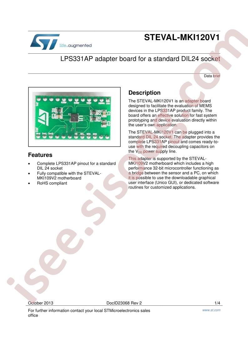 STEVAL-MKI120V1 Brief