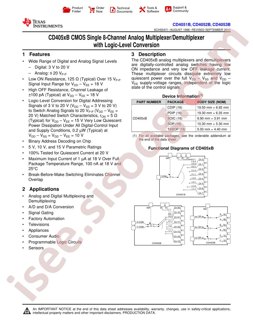 CD4051B-53B Types