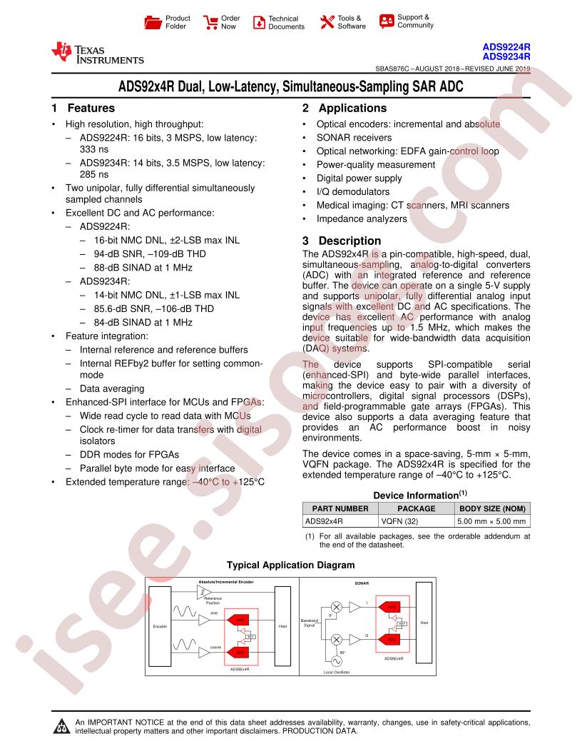 ADS92(2,3)4R Datasheet